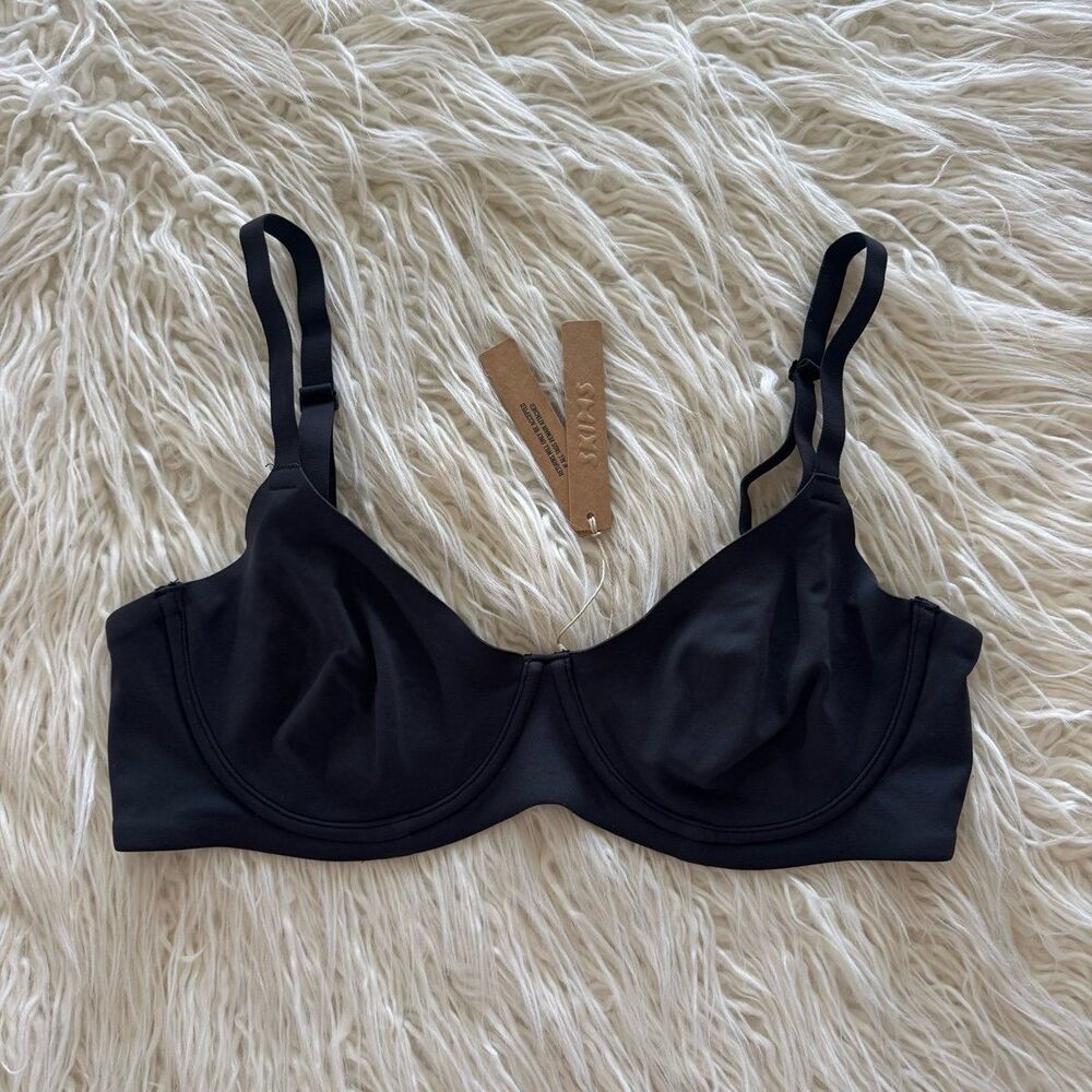 Skims Fits Everybody Unlined Demi Bra Onyx Size 40B - Picture 2 of 5